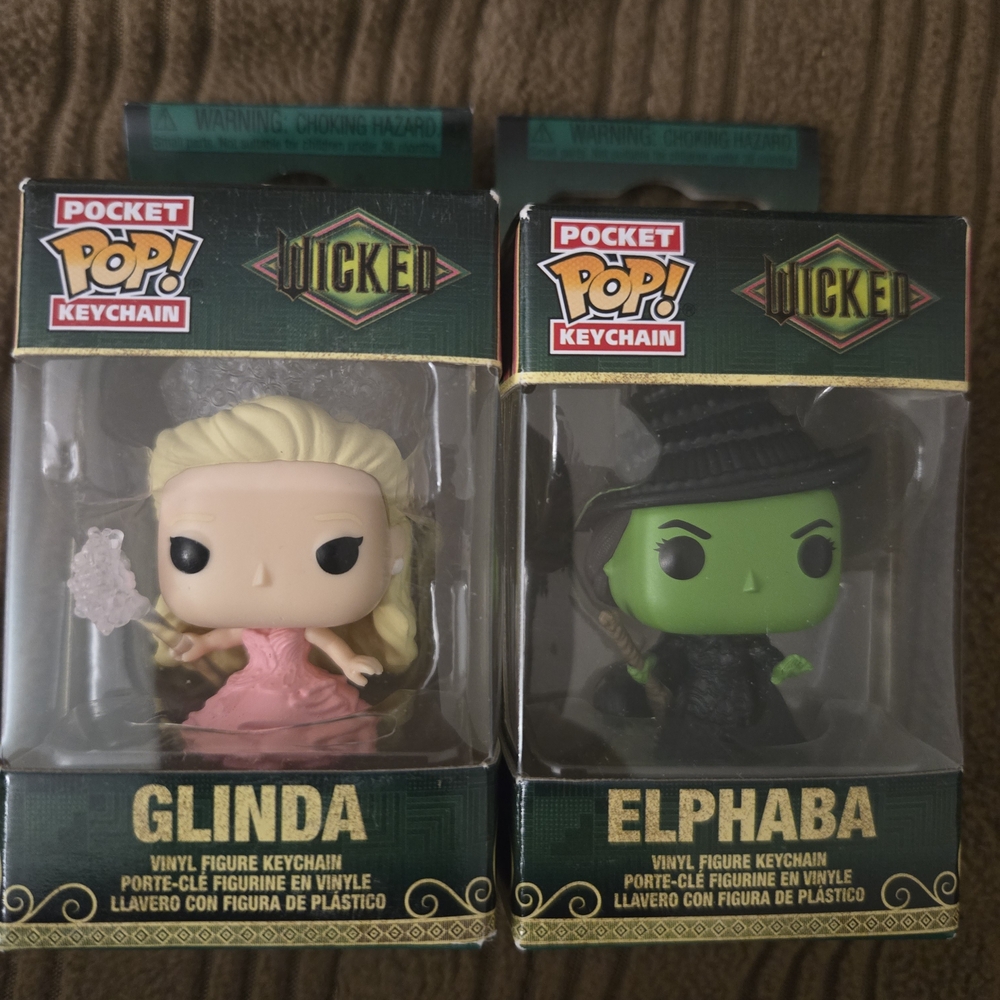 Funko Pocket Pop! Keychain Duo - Glinda in Pink and Elphaba in Green